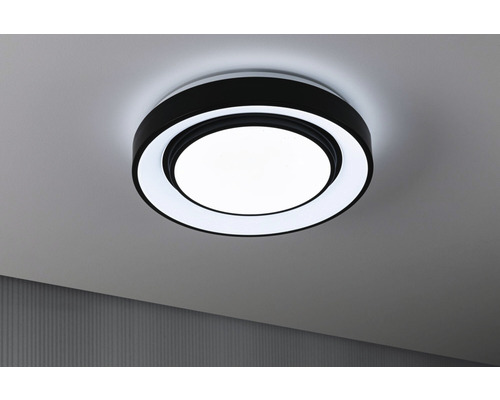 Rund taklampa med svart kant