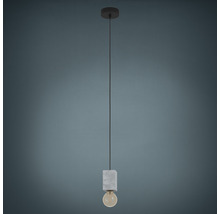 Enkel hänglampa med cementfot och glödlampa