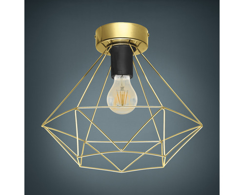 Taklampa EGLO Tarbes mässing Taklampa med geometrisk design och glödlampa