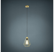 Geometrisk hänglampa med glödlampa