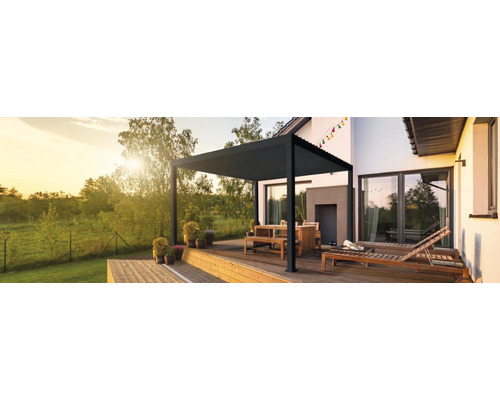 Pergola MIRADOR Deluxe stolpbredd 11x11cm 300x300x250cm antracit