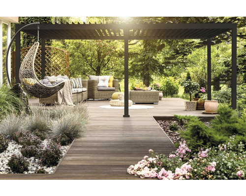 Pergola MIRADOR Deluxe stolpbredd 11x11cm 300x600x250cm antracit