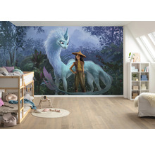 Barnrum med fototapet med ett motiv från filmen Raya och den sista draken