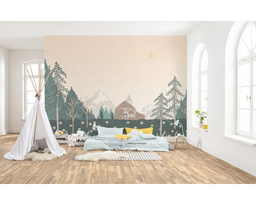 Barnrum med skogstapet, lektält och säng