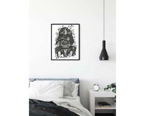 Inramad Darth Vader-affisch i sovrum