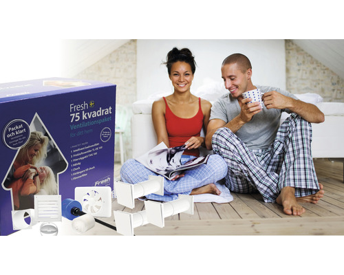Fresh 75 kvadratmeters ventilationspaket med par i lägenhet
