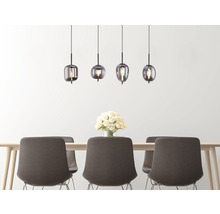 Pendellampa GLOBO Blacky 4xE14 svart