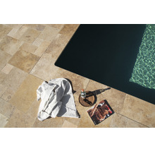Poolsarg FLAIRSTONE Napoli hörn brun rundat innerhörn 48 x 48 x 3 cm-thumb-0