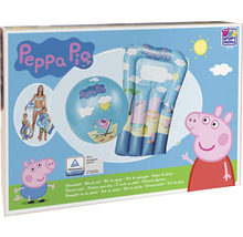 Peppa Pig strandset med luftmadrass och boll i kartong