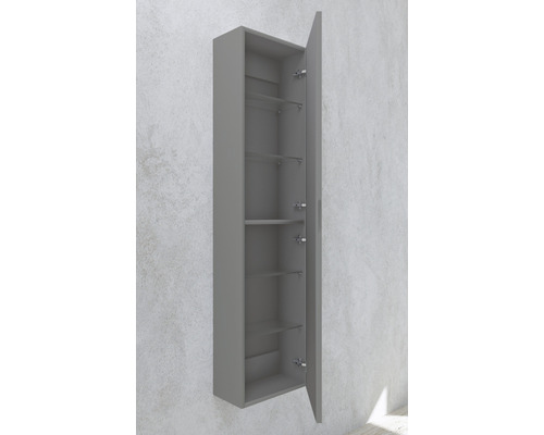 Hängande badrumsskåp med öppna glashyllor