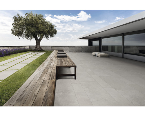 Utomhusklinker FLAIRSTONE Granitkeramik Luna silver 50 x 100 x 2 cm Utomhusklinker FLAIRSTONE Granitkeramik Luna silver 50 x 100 x 2 cm