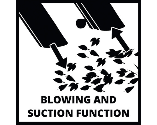 Symbol för blås- och sugfunktion