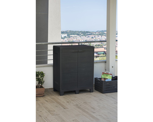 Trädgårdsskåp Woody litet 78x46x101cm antracit Trädgårdsskåp Woody litet 78x46x101cm antracit