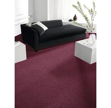 Heltäckningsmatta Velours verona ux vinröd 400cm bred (metervara)