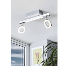 Taklampa med linjär design och runda LED-spots