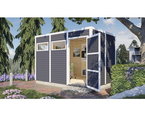 Trädgårdsskjul Cubo 3 med golv 7,9m² 337x240cm antracit