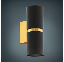 Vägglampa med två cylindriska lampskärmar