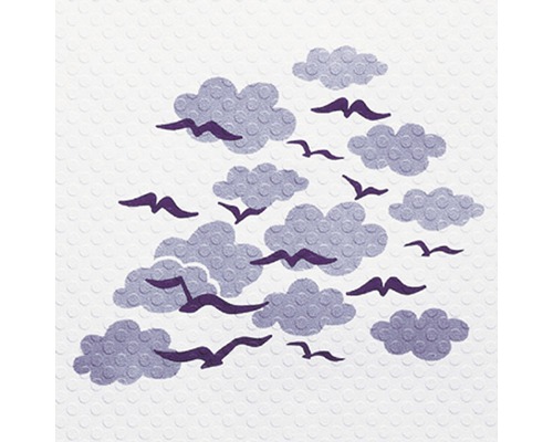 Rengöringsduk med moln- och fågelmönster