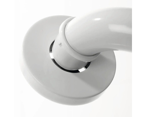 Detaljvy av ett handtag i metall