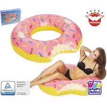 Donut XXL badring med bit och kvinna på badringen