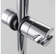 Justerbart duschhuvudfäste av metall