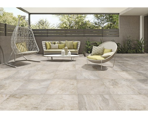 Utomhusklinker FLAIRSTONE Granitkeramik Garden moon 60 x 60 x 2 cm-0