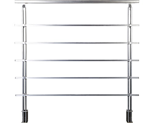Metallräcke med horisontella stänger för inomhusbruk