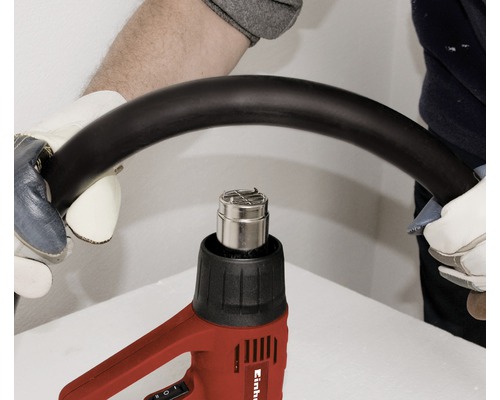 Böja ett rör med en varmluftspistol