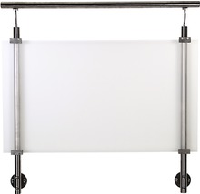 Duschvägg av glas med rostfri stålram