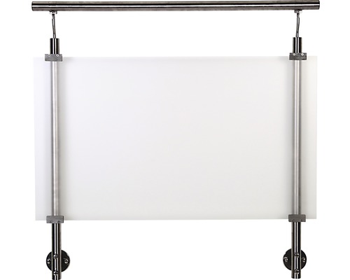 Duschvägg av glas med rostfri stålram