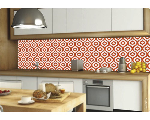 Köksvägg med mönster i ett modernt kök