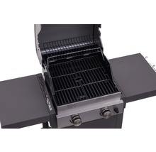 Gasolgrill med två brännare, grillgaller och förvaringsutrymmen