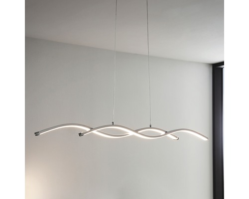 Modern LED-pendellampa i böjd design för inomhusbruk