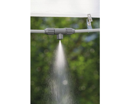 Bevattningssystem med munstycke som används för trädgårdsbevattning