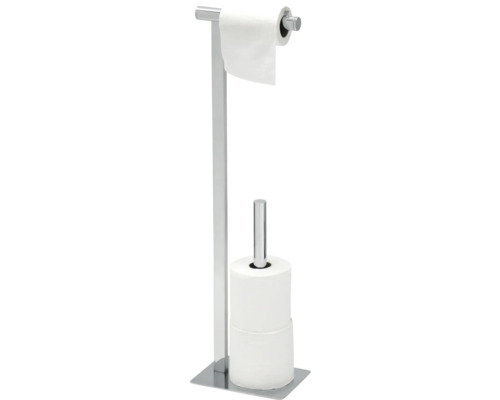 Fristående toalettpappershållare med reservrullhållare