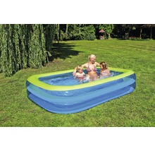 Uppblåsbar pool HAPPY PEOLPE Family Pool 265x175x50cm blå/grön-thumb-3