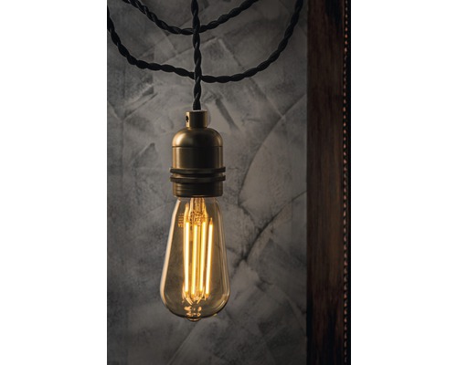 Glödlampa med sockel och kabel