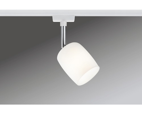 Spotlight för skena med lampskärm i glas
