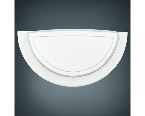 Vägglampa EGLO Planet vit 29cm Halvcirkelformad vägglampa av glas