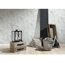 Tapet A.S. CRÉATION Palmblad grå-vit 10,05x0,53cm