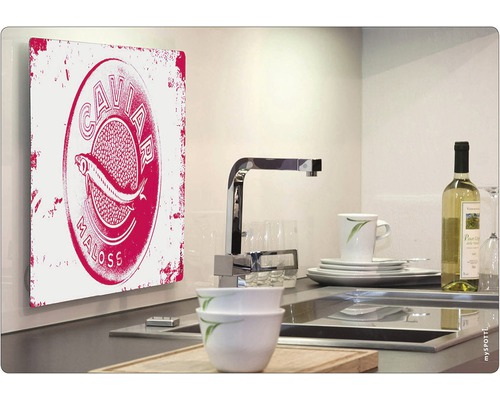 Dekorativ köksbild med Caviar Maloss-tryck