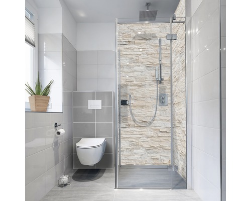 Dekorplast badrum MYSPOTTI Fresh stenvägg beige 210x90 cm