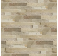 Väggtegel sandsten Teak Wood brun beige 60x15 cm
