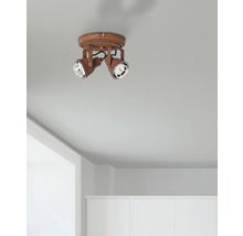 Taklampa med två spotlights i vintage design