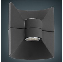 Vägglykta EGLO 2,5W Lysdiod fast monterad IP44 175x160mm antracit