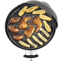 Klotgrill med grillad kyckling, zucchini och potatis.