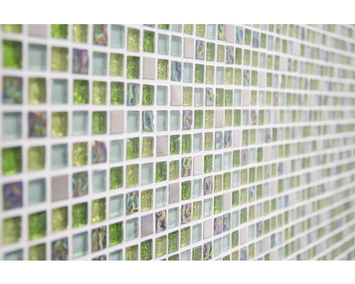 Mosaikplattor med fyrkantiga glasstenar