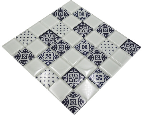 Mosaikplatta med geometriska mönster