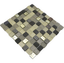 Mosaikplatta med glas- och metalleffekter