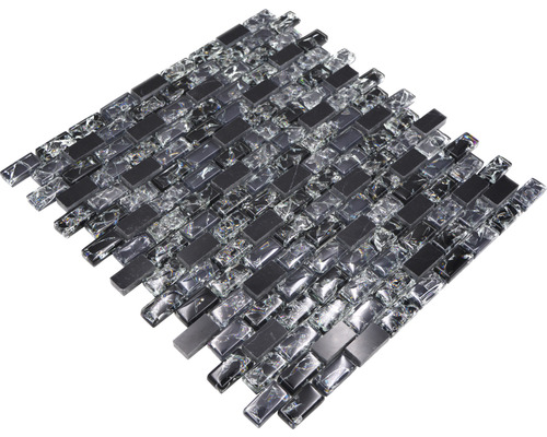 Mosaikplatta av glas och sten